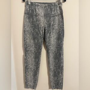 Hard Tail Gray Snake Print Cropped Pants